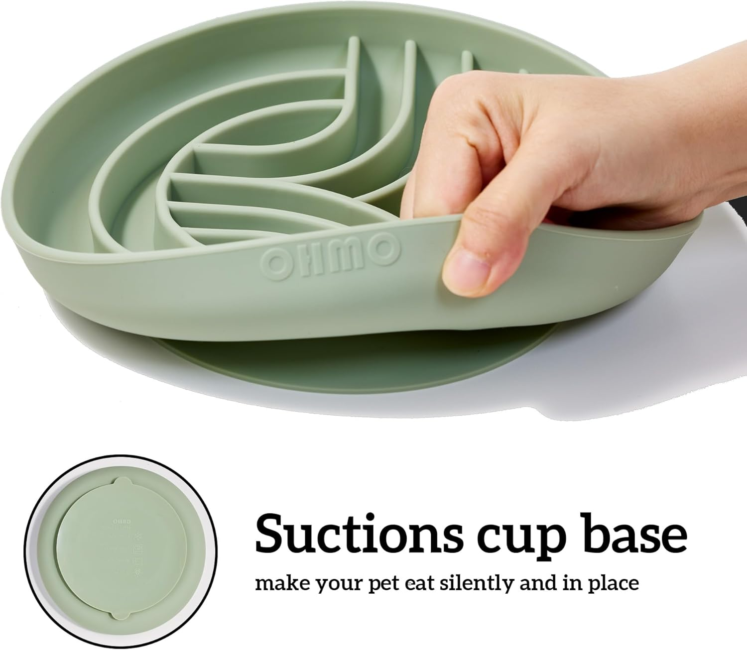 OHMO Anti-Sling Dog Bowl (Sunrise), Anti-Slinging Bowl Dogs for Cats Puppies, Healthy Eating, Stops Bloating, Non-Slip, Environmentally Friendly Silicone image number 3