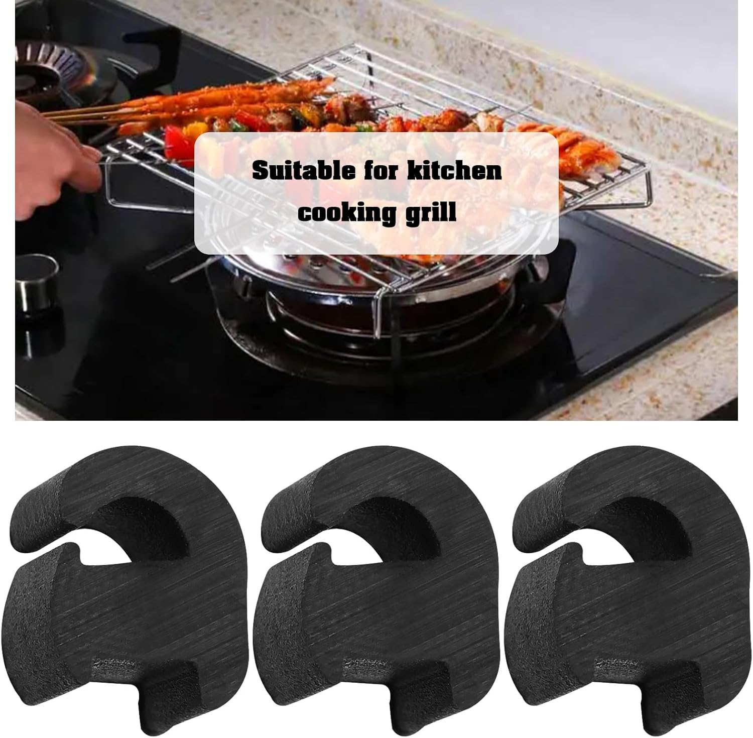 SG Store 24 PCS Kitchen Cooking Grill Rubber Feet Replacement Part Anti-Scratch Cooktop Grille Rubber Support Feet Compatible with Frank Compatible with Hotpoint image number 6