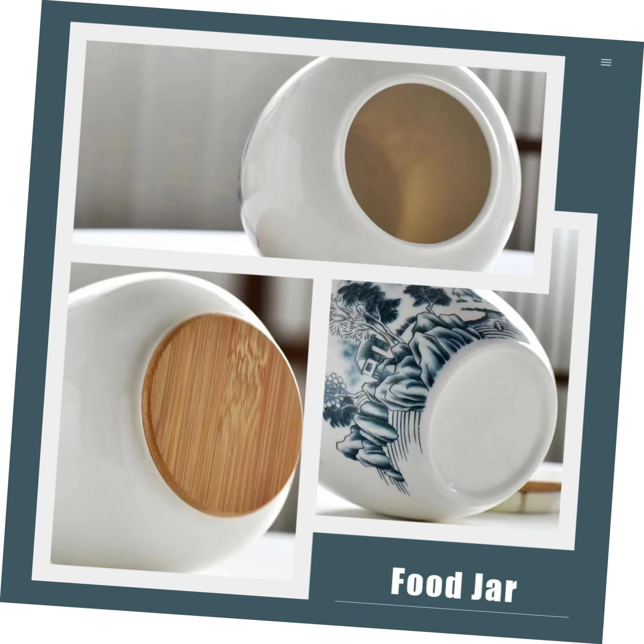 SHOWERORO Tea Canister for Loose Tea Storage Airtight Dried Fruit Organizer for Home Office and Restaurant Decor