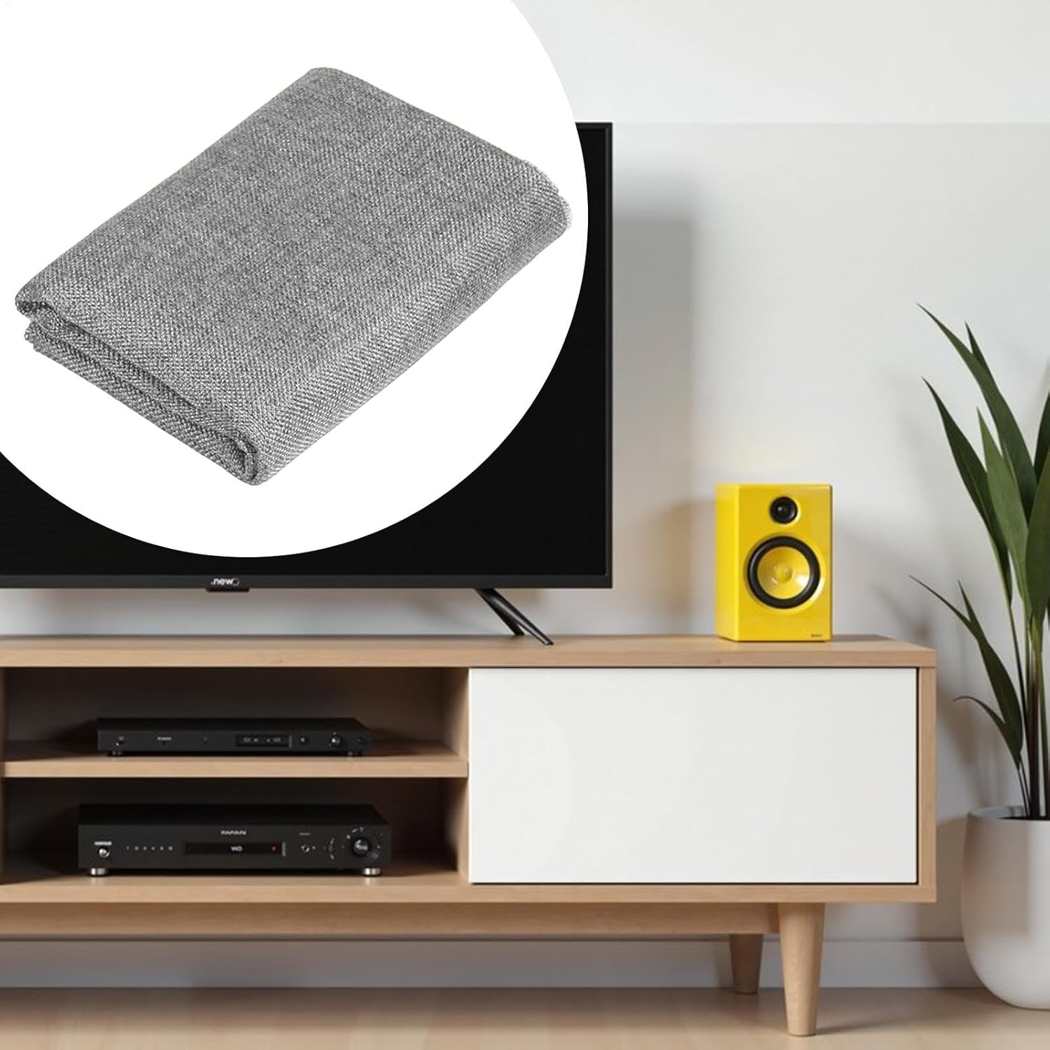 Speaker Grill Cloth | Transparent Speaker Protective Cloth - Great Sound Permeability Fabric Replacement for Audio Panels, Media Cabinet, Home, Stage image number 4