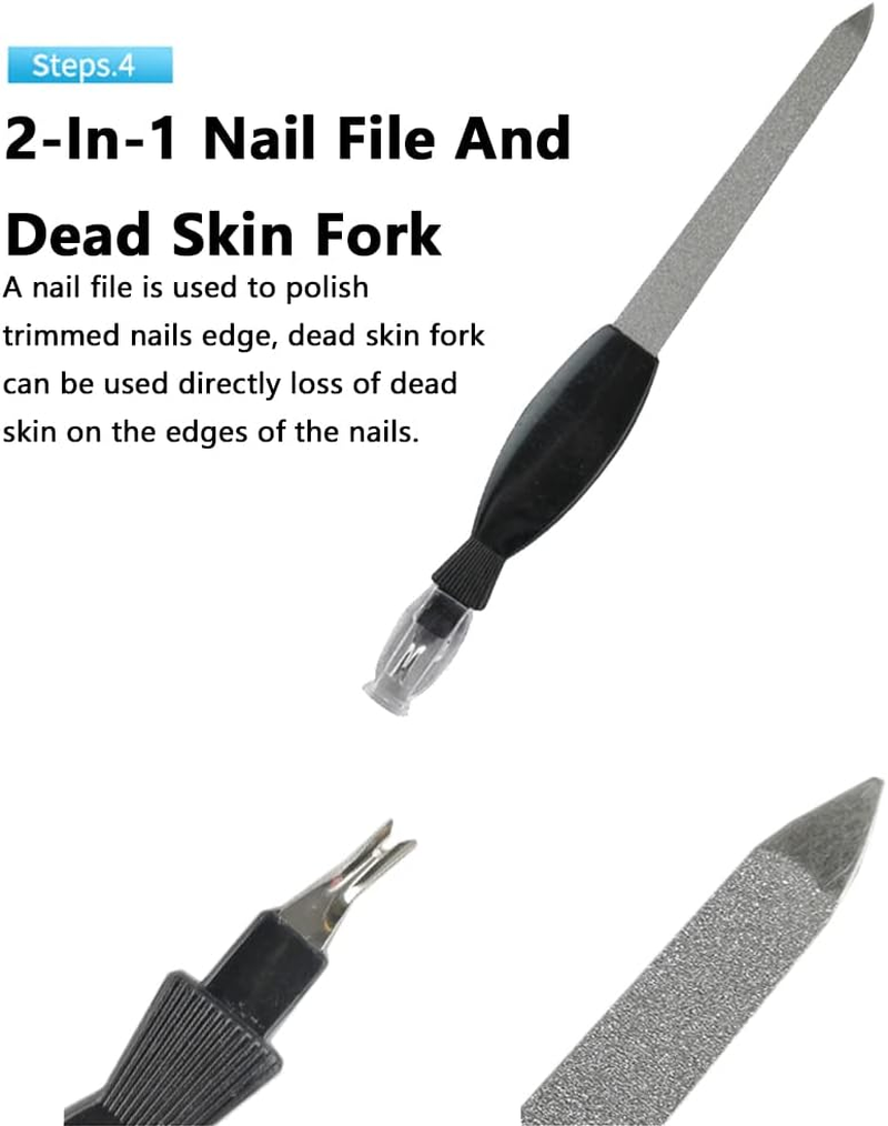 Professional Nail Clipper Nail Cutter Manicure Pedicure Kit - Podiatry Instruments Grooming Kit - Set of 23 Pieces image number 1