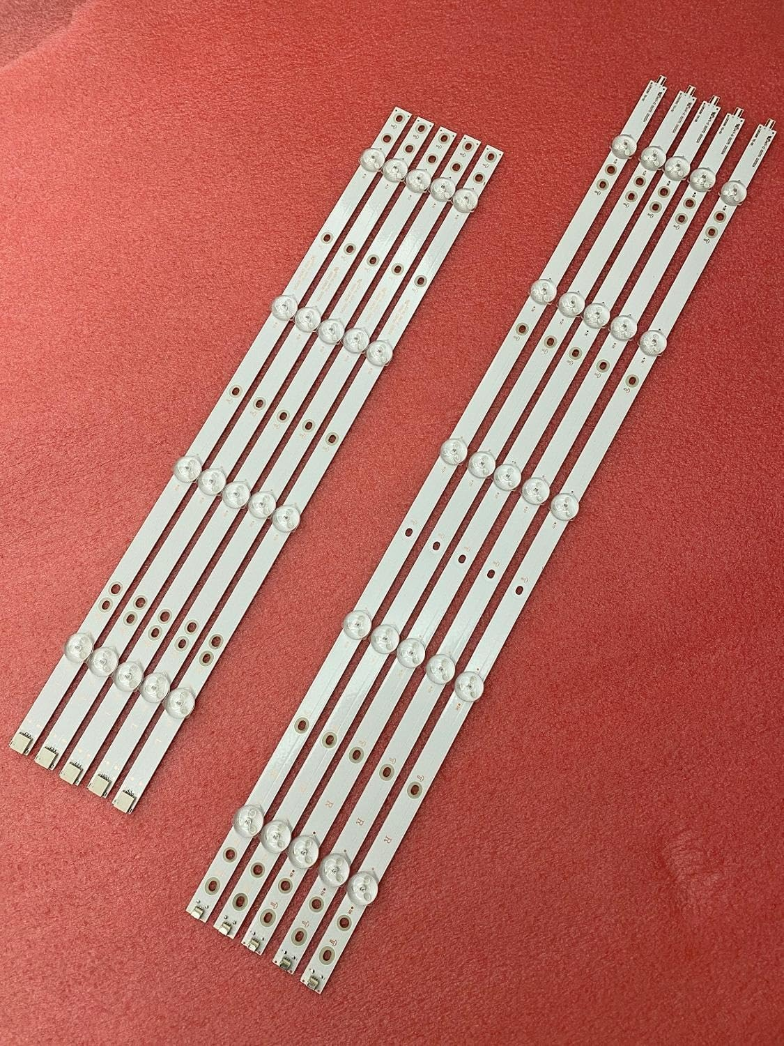 LED Backlight Strip for 50PUS6272 50PUS6201 50PUS6503 50PUS6753 50PUS6262 50PUS6162 50PFK6550/12 LB50082 LB50086 LB50089 V0 (Color : Kit 10Pcs for 1 TV)