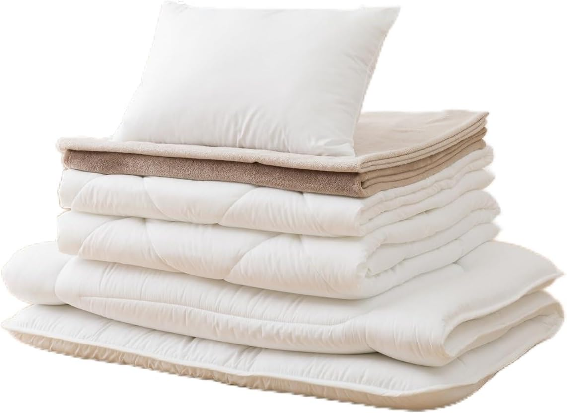 NITORI 7545506 No Cover All Season Dust Mite Resistant Bedding, 6-Piece Set, Double Size, White image number 4