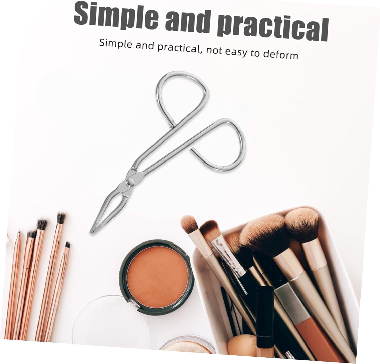 HOLIDYOYO 2Pcs Stainless Steel Slant Tip Tweezers and Scissor Tweezers Set for Facial Hair Grooming and Eyebrow Shaping, Portable Precision Beauty Tools for Men and Women image number 6