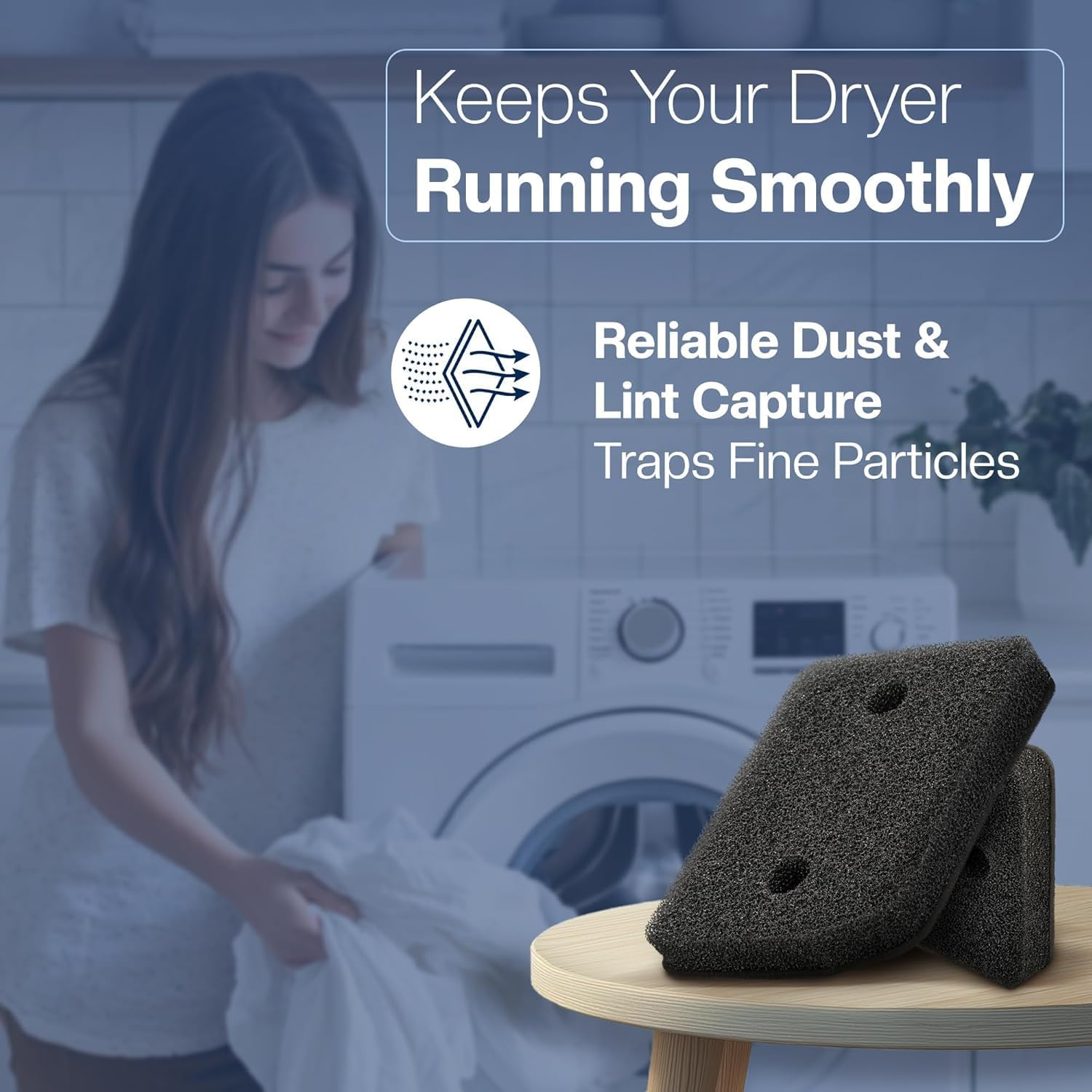 4Pcs Plinth Filter Replacement for Miele T1 Dryer 9164761 &ndash; High-Quality Tumble Dryer Foam Filter (10.2X6.18X1.18&Prime;), Compatible with Miele Heat Pump Dryer, Durable & Easy to Install image number 1