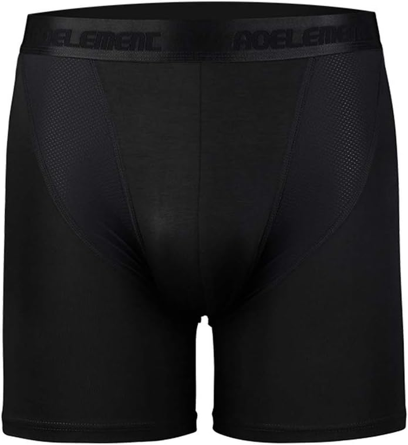 Steel Underwear Long Flat Sexy Men'S Underwear Pants Elastic Sports Quick Slim Men'S Underwear Men Underwear Pack 3 (Black-2, L) image number 4