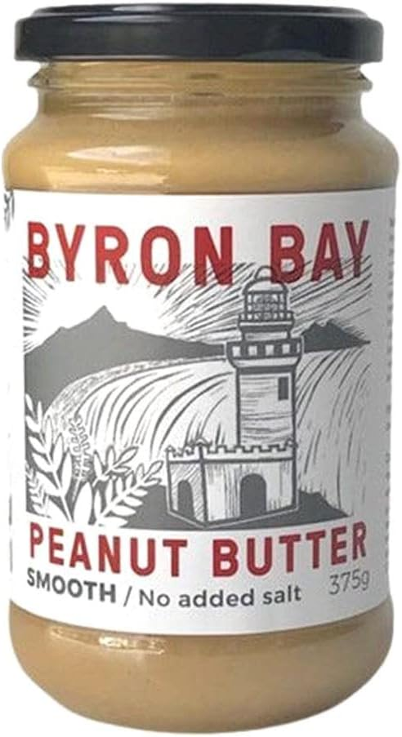 Byron Bay Peanut Butter Smooth Unsalted G/F 375G image number 1