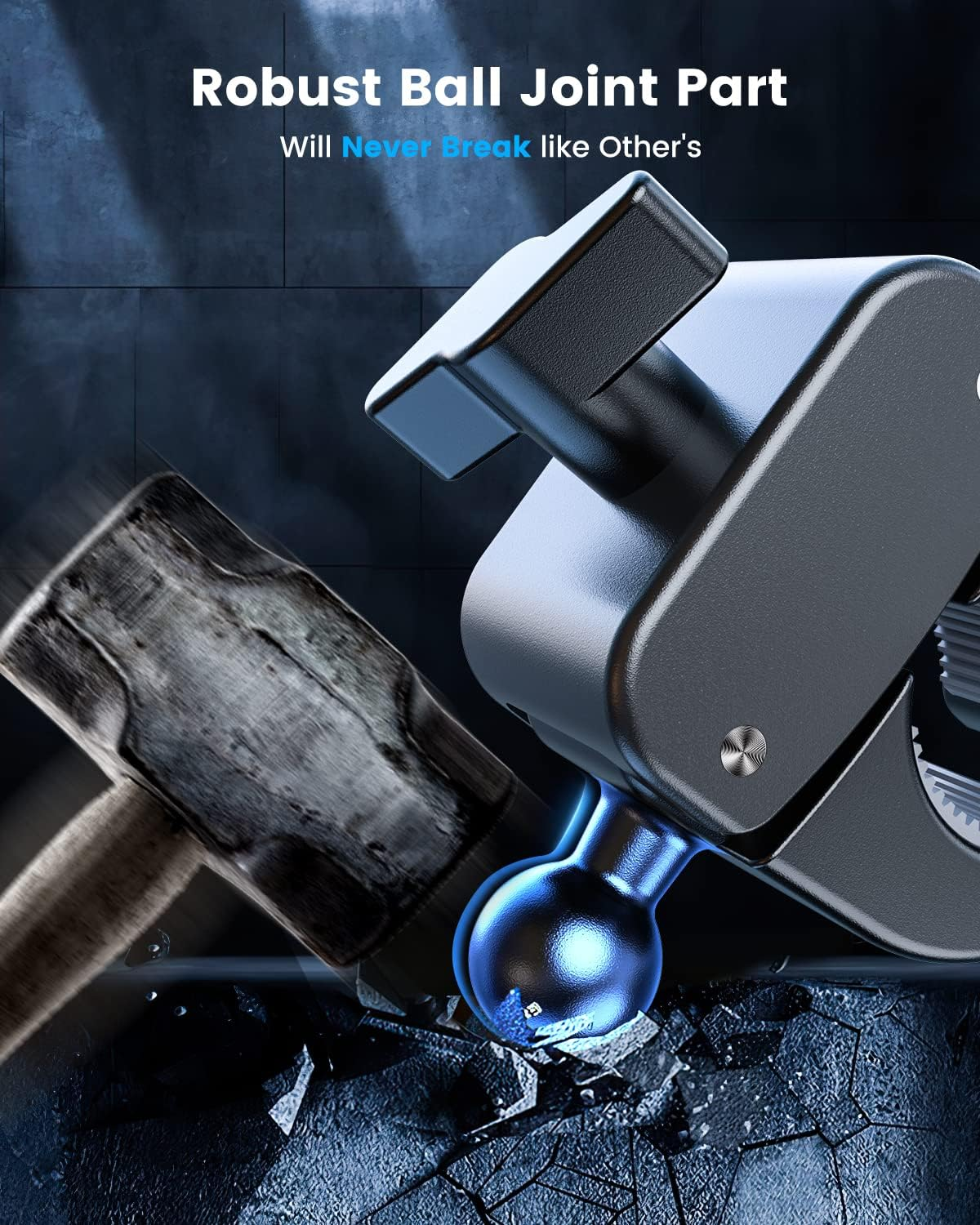 JOYROOM Motorcycle Phone Mount, [1S Auto Lock][100Mph Military Anti-Shake] Bike Phone Holder for Bicycle, [10S Quick Install] Handlebar Phone Mount, Compatible with Iphone, Samsung, All Cell Phone - Black image number 7