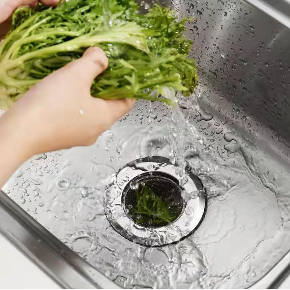 Tongke 2 Pcs Stainless Steel Kitchen Sink Strainer, Anti-Clogging Sink Disposal Stopper, Perforated Basket Drains Sieve for Kitchen Sink Drain (Medium*2) image number 6