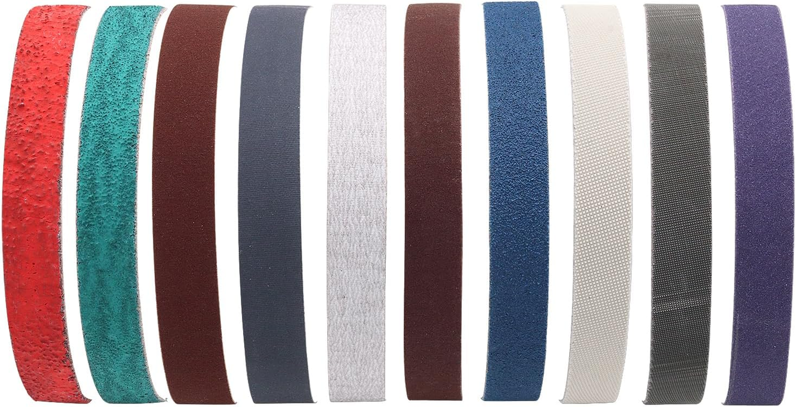 1 X 18 Inch Sanding Belts,Knife Sharpening Belt Kit Fits Work Sharp Blade Grinder Attachment of Ken Onion Edition Knife & Tool Sharpener,2 PCS Each of 120, 240, 400, 600,1000 2500 Grits,12-Pack image number 5