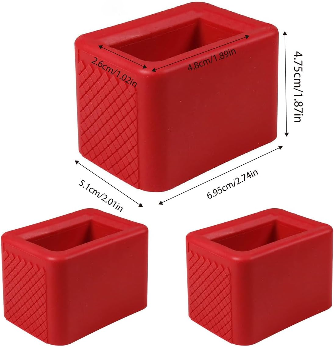 AIMALL 3 PCS Silicone Car Seat Belt Holder, Universal Slot Bracket Retainer for Enhanced Comfort and Safety, Red, 1.89X1.77 Inches image number 4