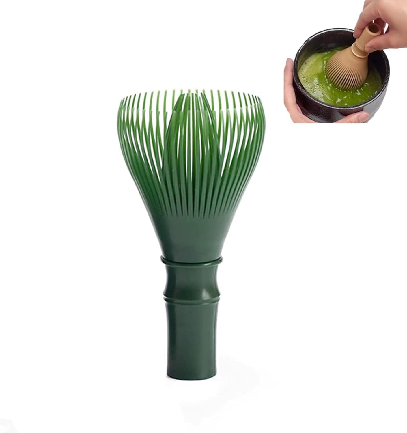 WADY Matcha Whisk, Momochi Matcha Whisk, Reusable PP Resin Matcha Whisk, Never Mould Resin Matcha Whisk Resin Matcha Whisk Traditional Japanese Chasen Matcha Stirre (Yellow)