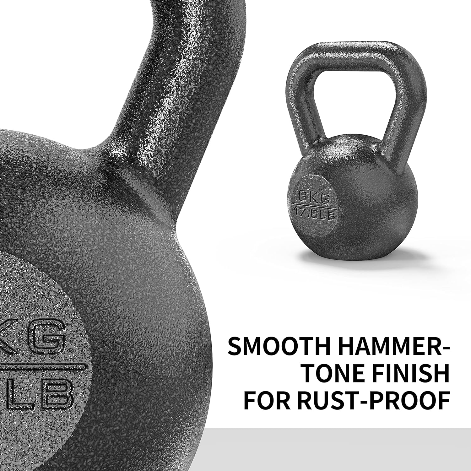 PROIRON Cast Iron Kettlebell Weight for Home Gym Fitness & Weight Training (4KG-24KG) - 4-16Kg image number 3