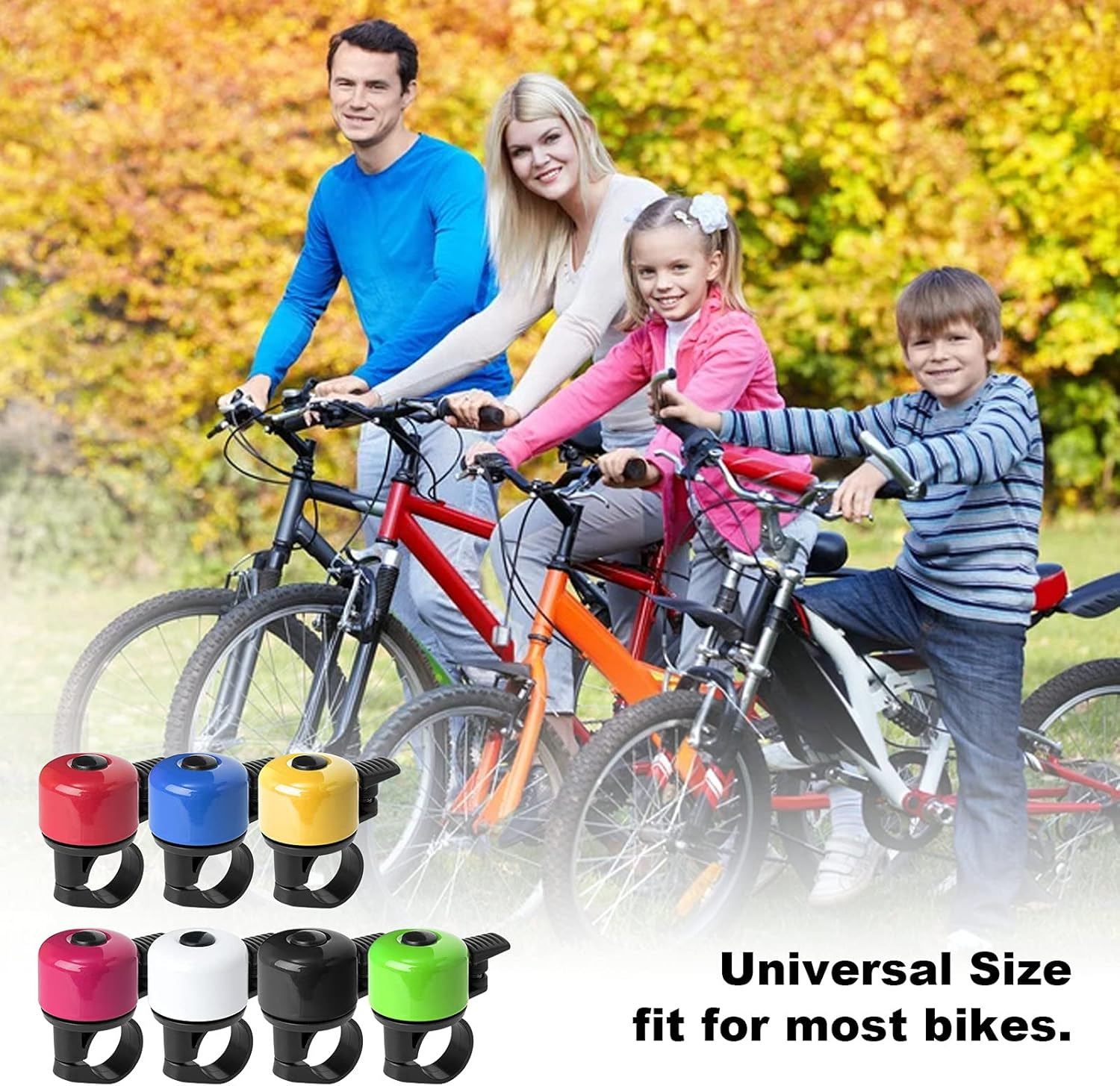 Bike Bell with Loud Melodious Sound Classic Mini Bicycle Bell for Kids Adults Bike Horn for Road, Mountain Bike for Scooter, MTB, BMX image number 6