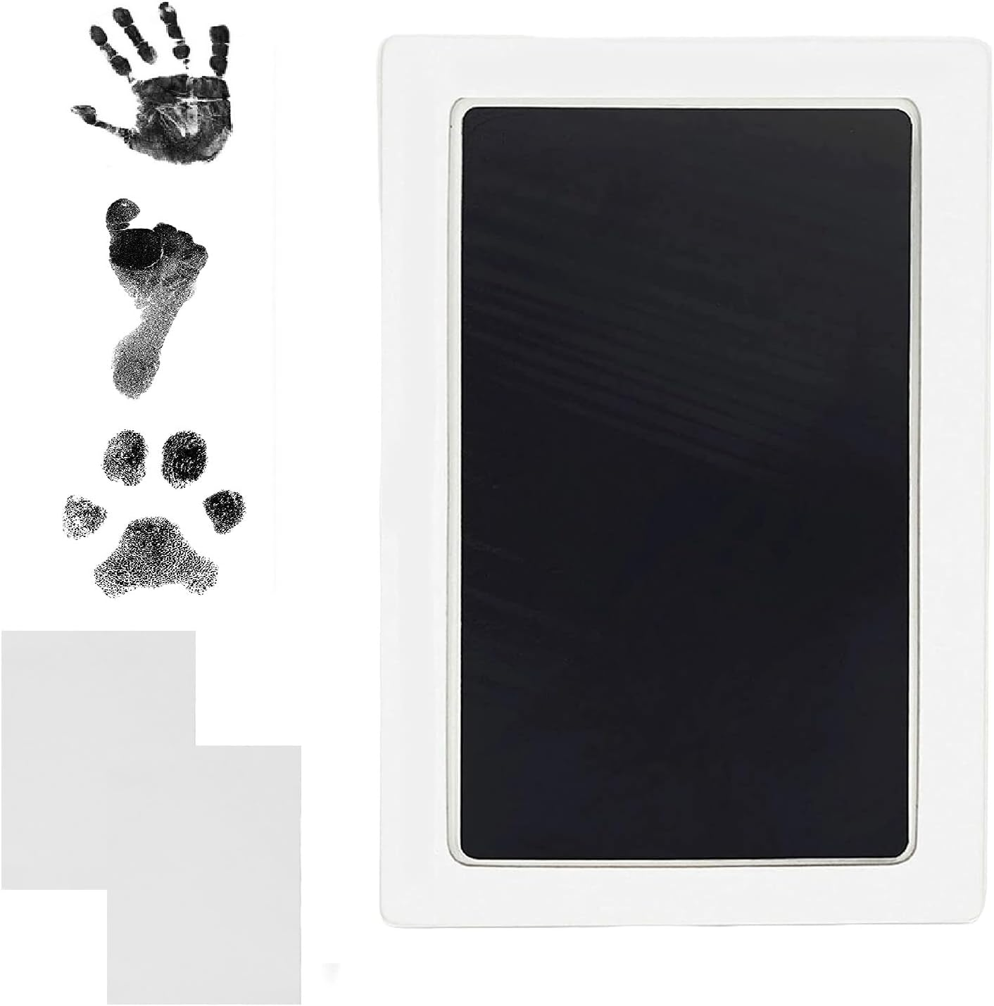 EZONEDEAL Baby Prints Baby Handprint and Footprint Makers Kit Inkless Ink Pad Hand & Foot Stamp Safe Non-Toxic for Baby Feet and Hands Family Keepsake Pet Paw Clean-Touch with 2 Imprint Card (Pink)