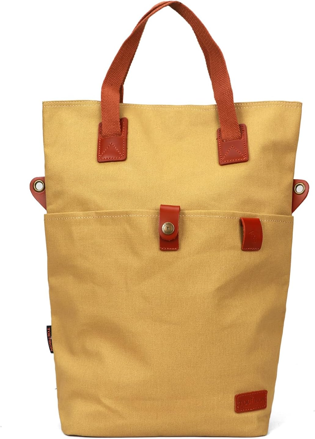 TOURBON Canvas Clip-On Quick-Release Bike Panniers Women'S Shoulder Tote Bag