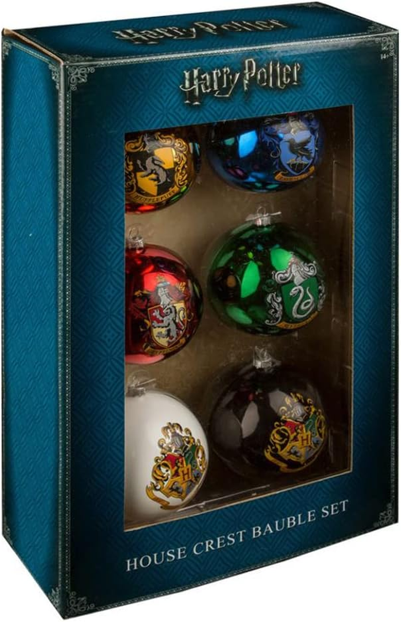 Ikon Collectables Harry Potter - House Crest Christmas Baubles 6-Pieces Set image number 1