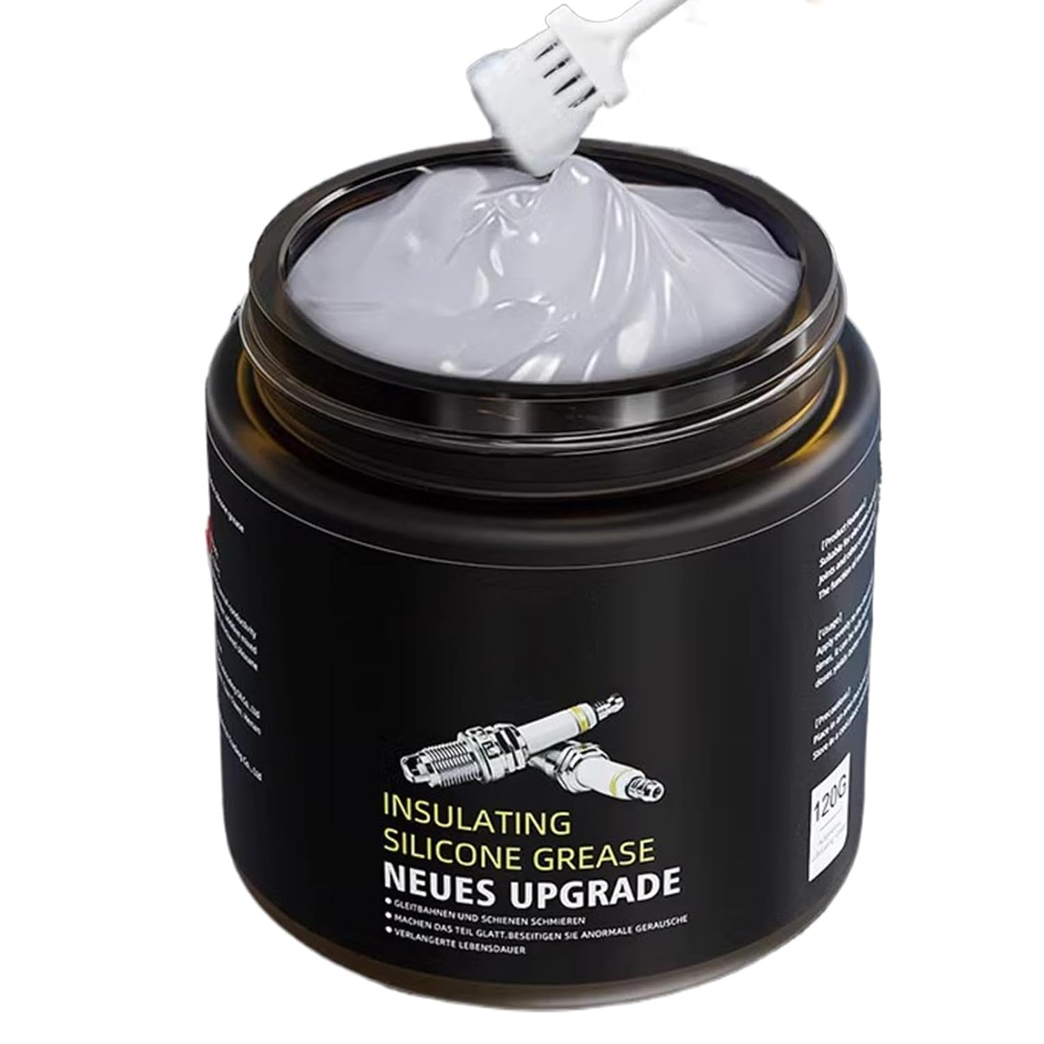 Automotive Electrical Grease,Automotive Seals Lubricating Spark Plug Grease - Heat-Resistant Lubrication, Waterproof with Brush for Car & Marine Electrical Connectors image number 2