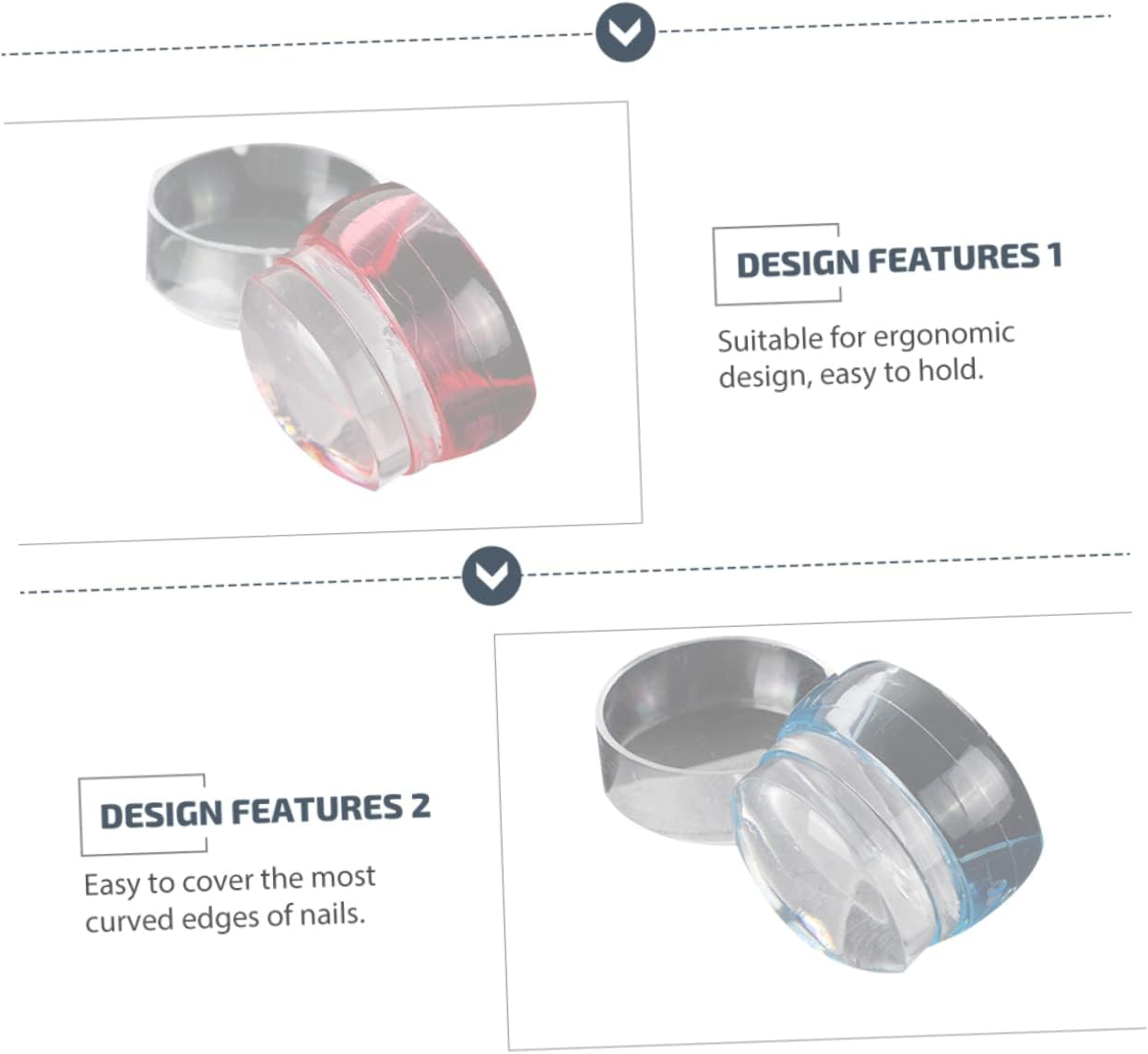 HAPINARY 3Sets Jelly Stamper for Nails Colors Scraper Nail Art Printing Stampers for Diy Art image number 1