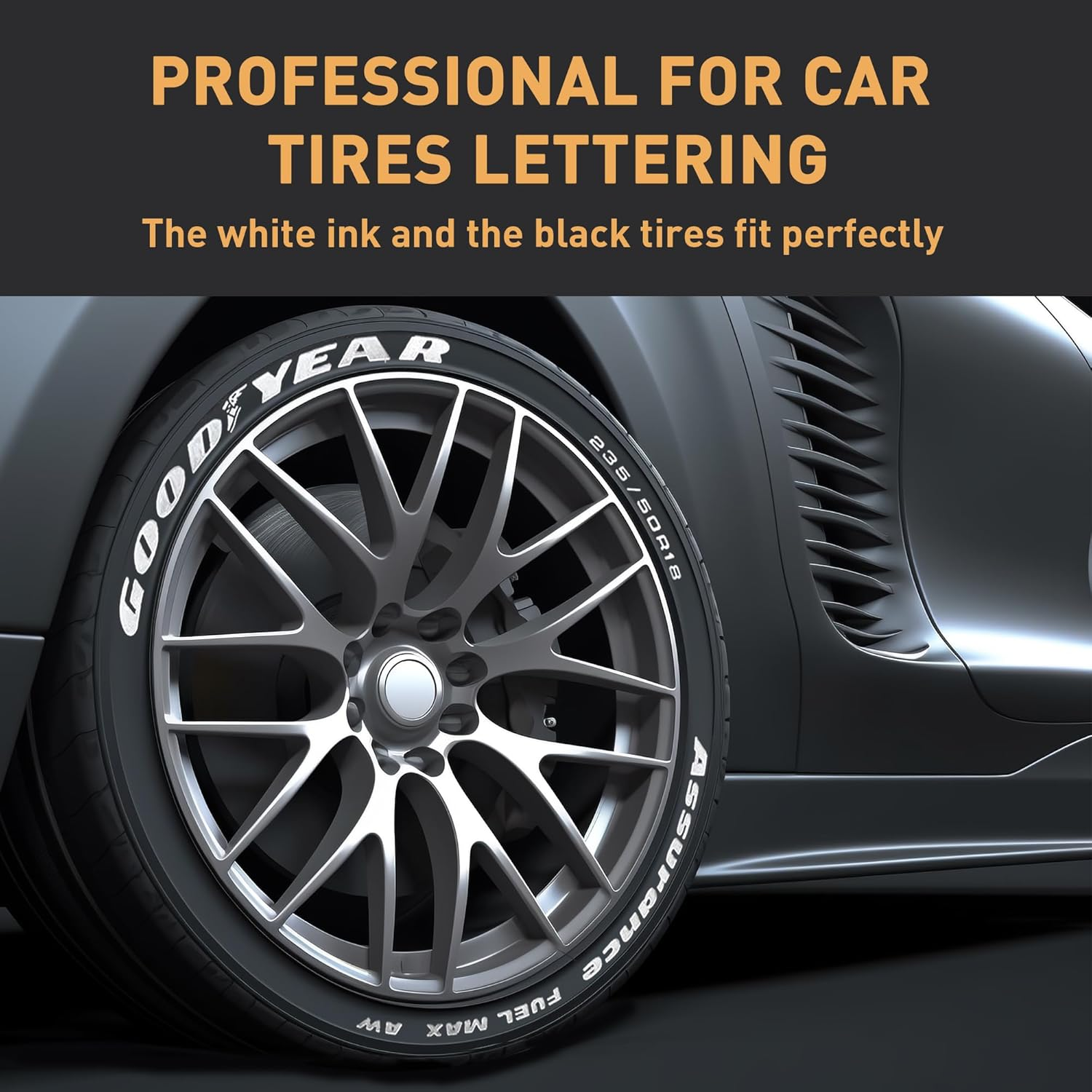 SELEAD Tire Marker White - 8 Pack Paint Pens for Car Tires Lettering, Premium Professional Oil-Based Ink, Waterproof Non-Fading Permanent Markers image number 3