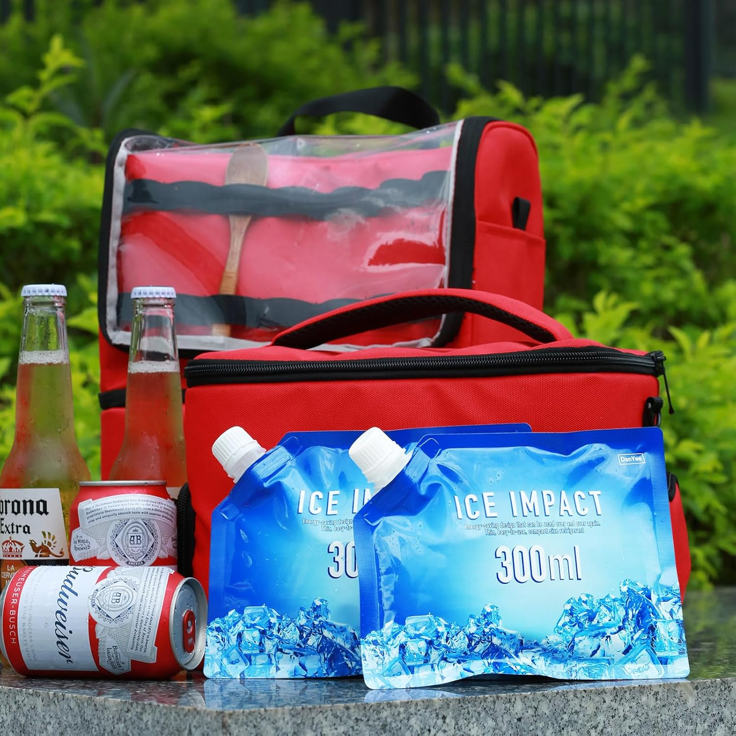 Danyee Ice Packs Ice Bag, Freezes in Approximately 2.5 Hours, Keeps 5.5 Hours below Freezing, Cold Insulation, Long Time, Repeated Use, Soft Type, Water Injection Type, Outdoors,
