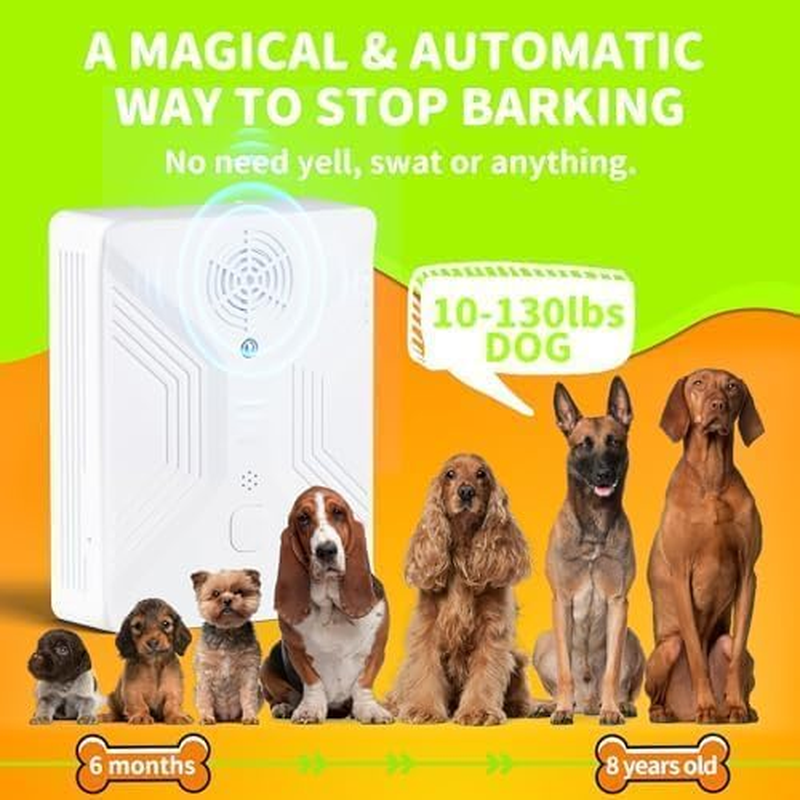 Anti Barking Device, Ultrasonic Dog Barking Control Devices up to 50 Ft Range with 3 Modes, Rechargeable Dog Barking Silencer (White-1) image number 5