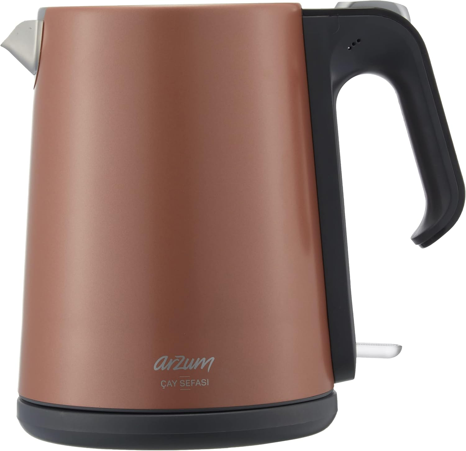 Arzum Tea Makers, Electric Turkish Tea Maker, 1650 W Power, 1.2 L Teapot, 1.8 L Kettle, Stainless Steel, Keep Warm Function, Boil Dry Protection, Wireless Use, Copper Red - Stainlesssteel image number 3
