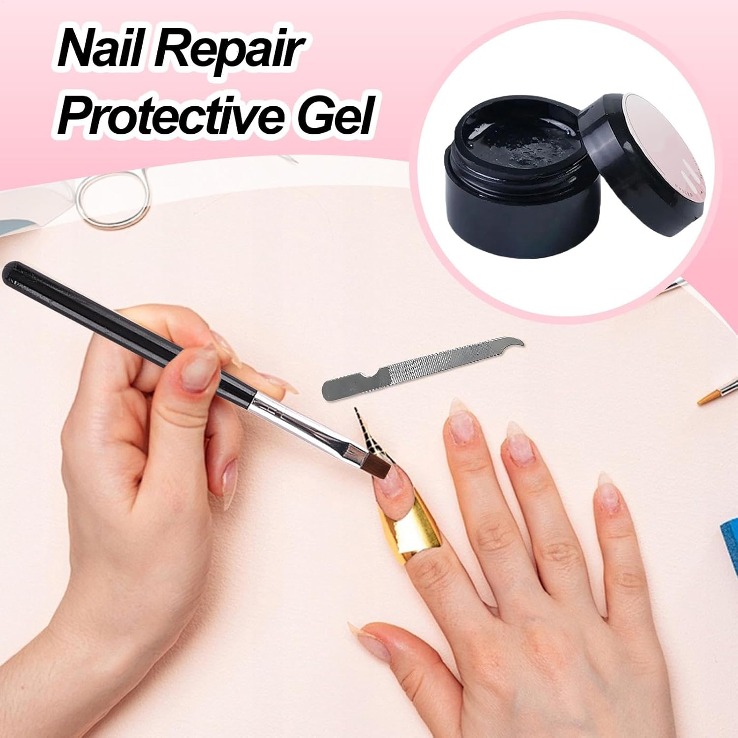 Nail Repair Kit for Broken Natural Nails, Nail Repair Glue for Natural Nails, Nail Strengthener and Hardener for Damaged and Broken Nails, 5Ml image number 3
