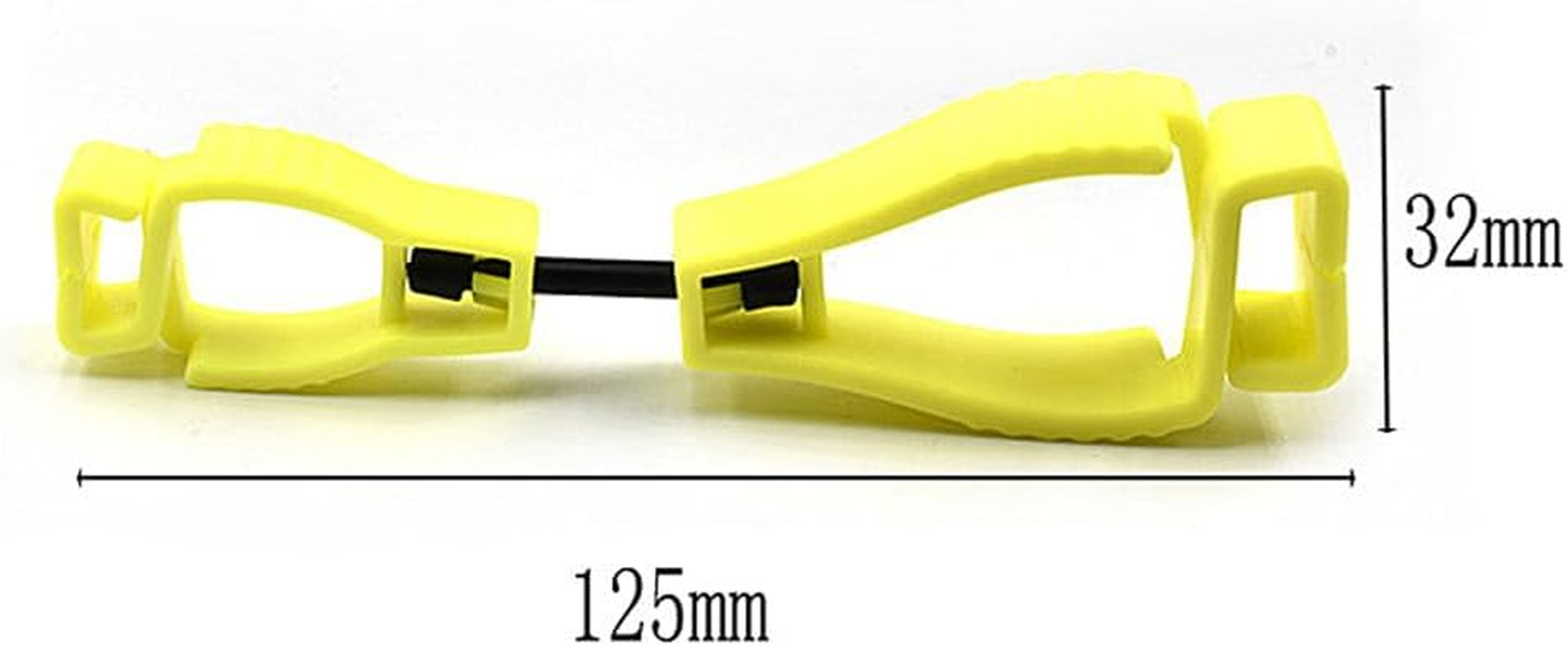 12 Pcs Plastic Safety Work Glove Grabber Clips,Work Safety Clip Guard Labor Glove Keeper,Glove Clip Glove Grabber Clip Safety - Black image number 4