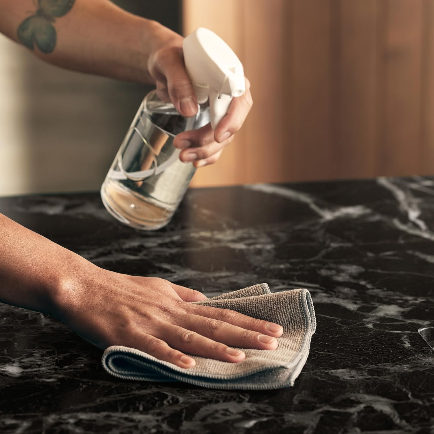 Thankyou Forever Trigger Spray Bottle, Clear Glass, 1 X 400Ml Refillable Forever Bottle with Pump image number 5