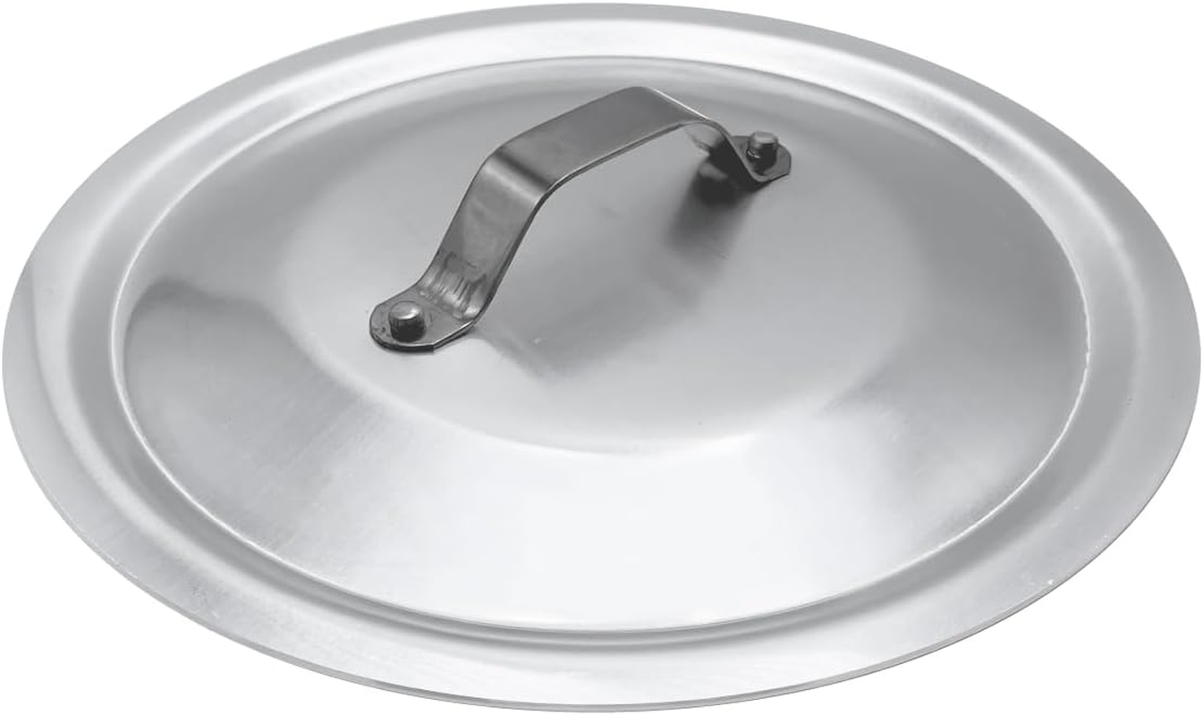 Pentole Agnelli Professional Aluminium 3 Mm. round Heavy Lid with Small Loop Handle, Diameter 28 Cm, Silver image number 2