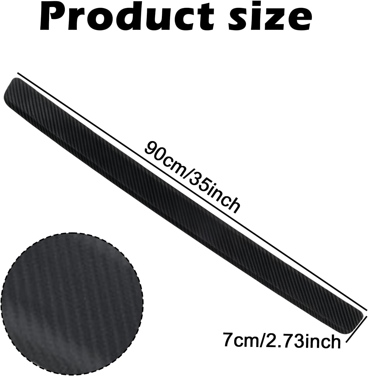 Car Boot Protector for Subaru Forester Accessories, Universal Rubber Scratch Resistant Car Door Entry Guard Trim Cover, Trunk Sill Protector Fit for Cars Suvs (35X2.76 Inch, Black) image number 5