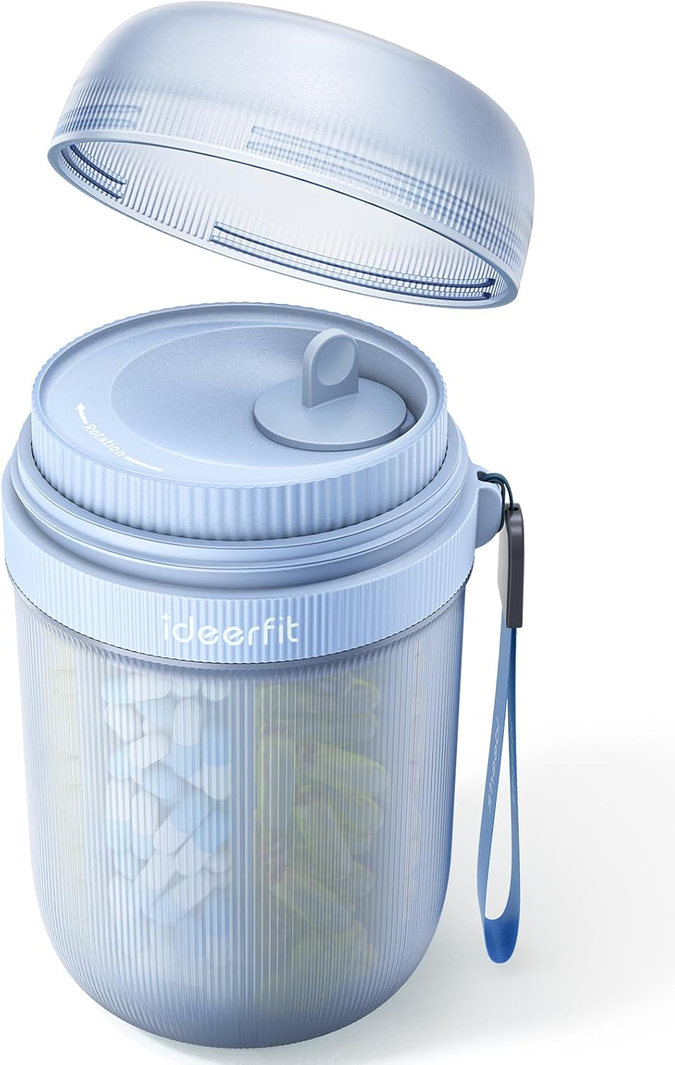 Large Pill Dispenser with 7 Large Compartments,Pill Bottle Organizer with Desiccant to Keep Medicines Fresh,Pill Box Case | Anti-Mixing | Light-Proof | Touch-Free,Bpa-Free Vitamin Organizer,Rose Gold