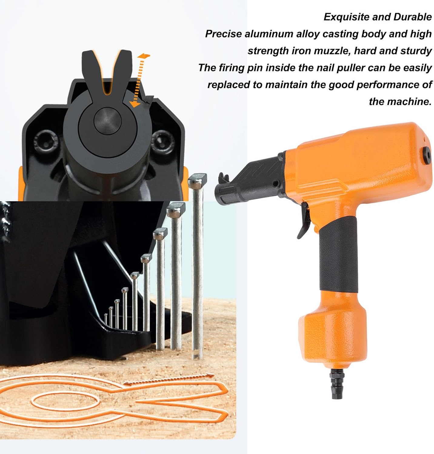 Air Nail Puller & Remover, Ergonomic Pneumatic Denailer Tool for Recycled Wood Fence Pallet image number 3