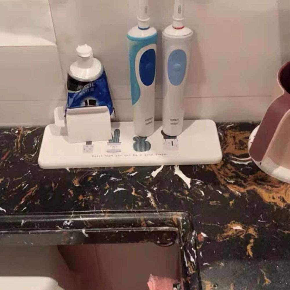 LONGFITE Toothpaste Squeezer Roller and Dispenser Stand Holder Multipurpose for Tube Items, 2 Pack