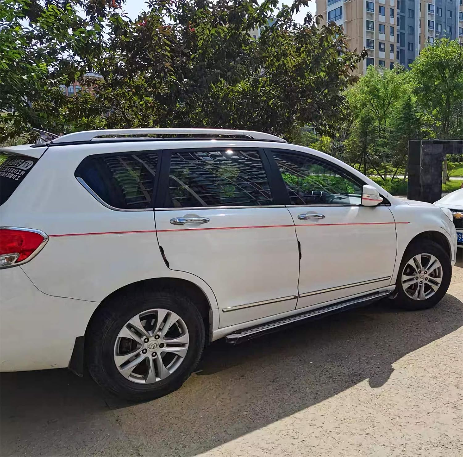 KEQKEV Red Pinstripe Tape Car Body Side Stripe Decal Waistline Sticker Auto Pinstripe Tape for Cars image number 5