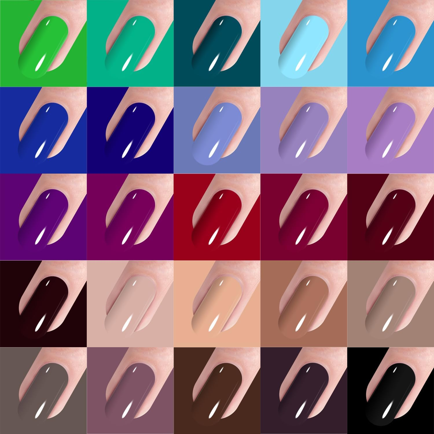 Vishine Gel Nail Polish Set - 45 Color Gel Nail Polish with Base Top Coat Lasting Nail Gel Polish Soak off UV LED Gel Polish Manicure Kit 48Pcs 8Ml image number 3