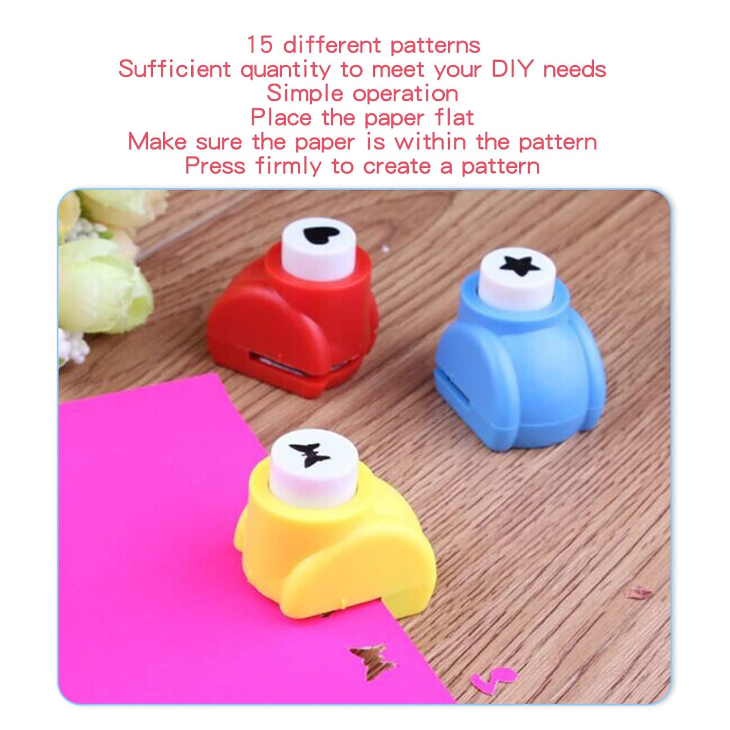 15Pcs Craft Holes Punch for Kids Shape Paper Punch Imagination, Suitable for Cuts Albums, Ages of 3 to 13 Years image number 4