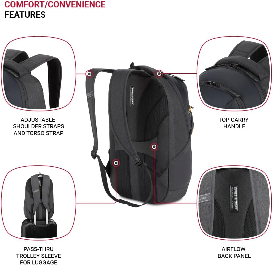 Swissgear 8175 Laptop Backpack - Olive/Sand Heather image number 5