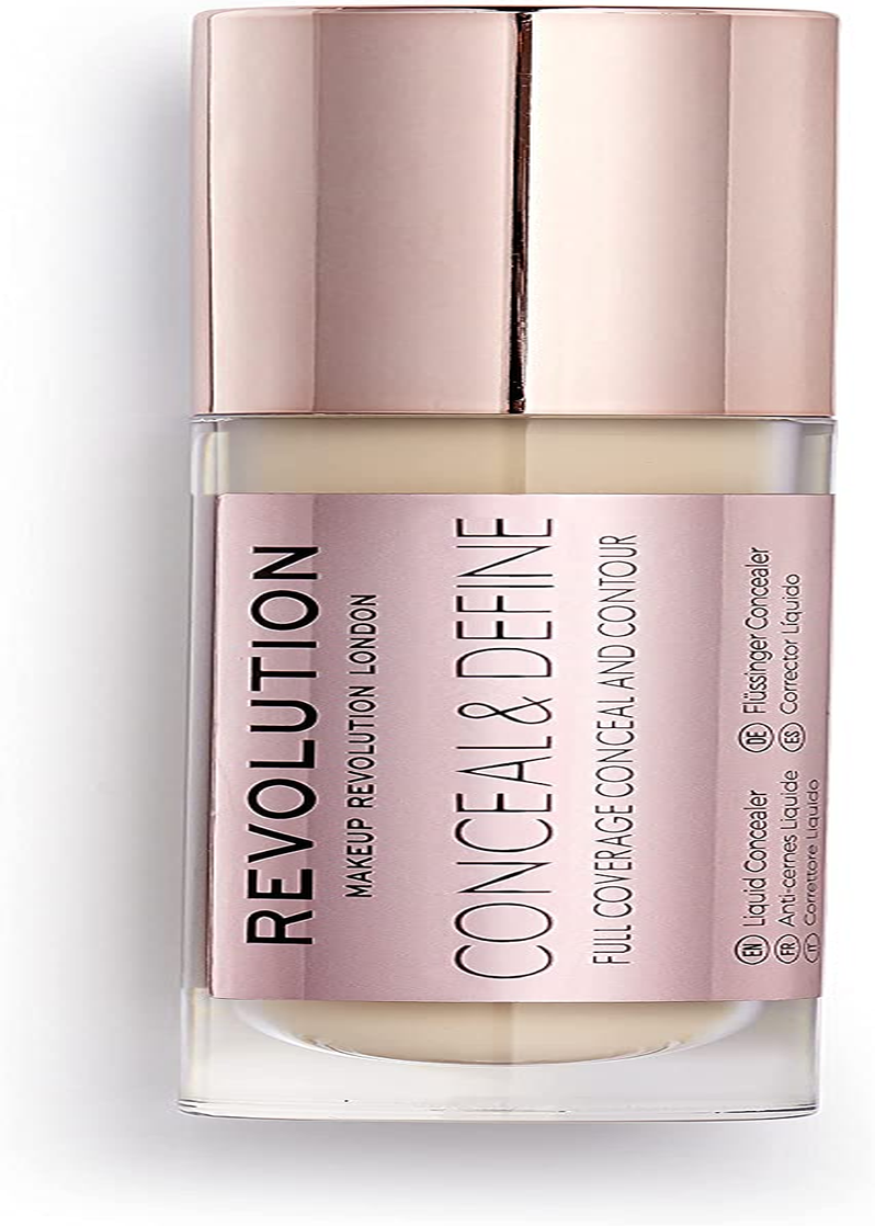 Makeup Revolution Conceal and Define Concealer (Eyeshadow), C10 Brown, 3.4Ml