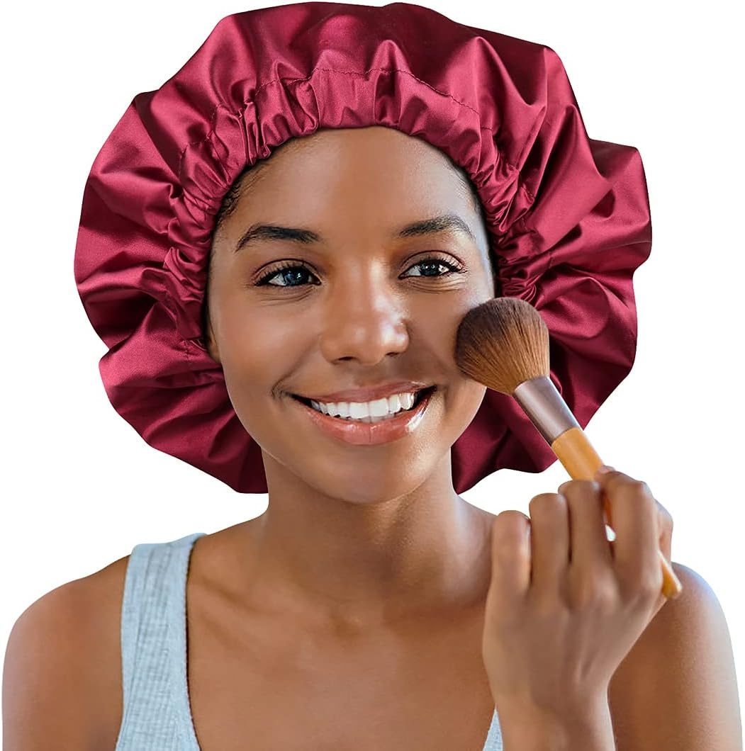 Wash Shower Cap Waterproof Bonnet for Long Braids Dreadlocks Women Extra Large image number 2