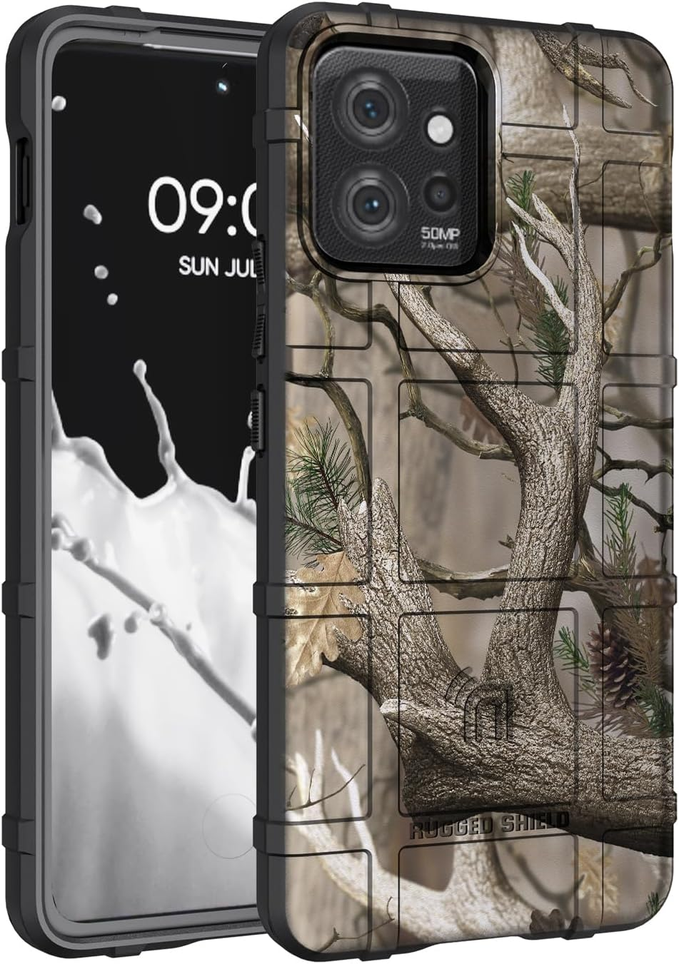 Nakedcellphone Case for Motorola Thinkphone (2023), Special Ops Tactical Armor Rugged Shield Protective Cover [Anti-Fingerprint, Matte Grip Texture] - Black