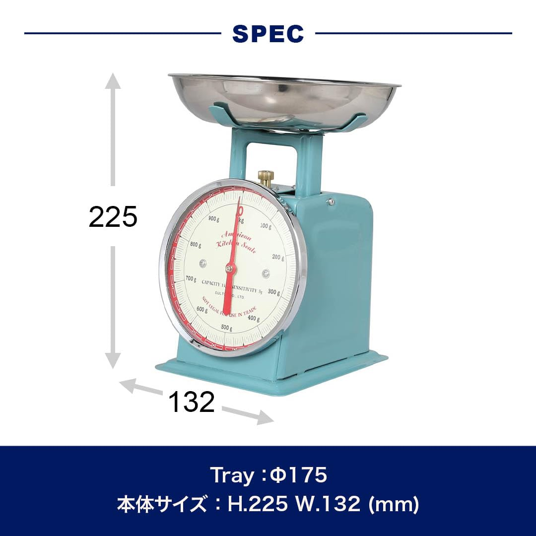 Dulton BSK8504 American Kitchen Scale, 2.2 Lbs (1 Kg), Saxophone 100-061 Body: Steel, Plate: Stainless Steel, China image number 2