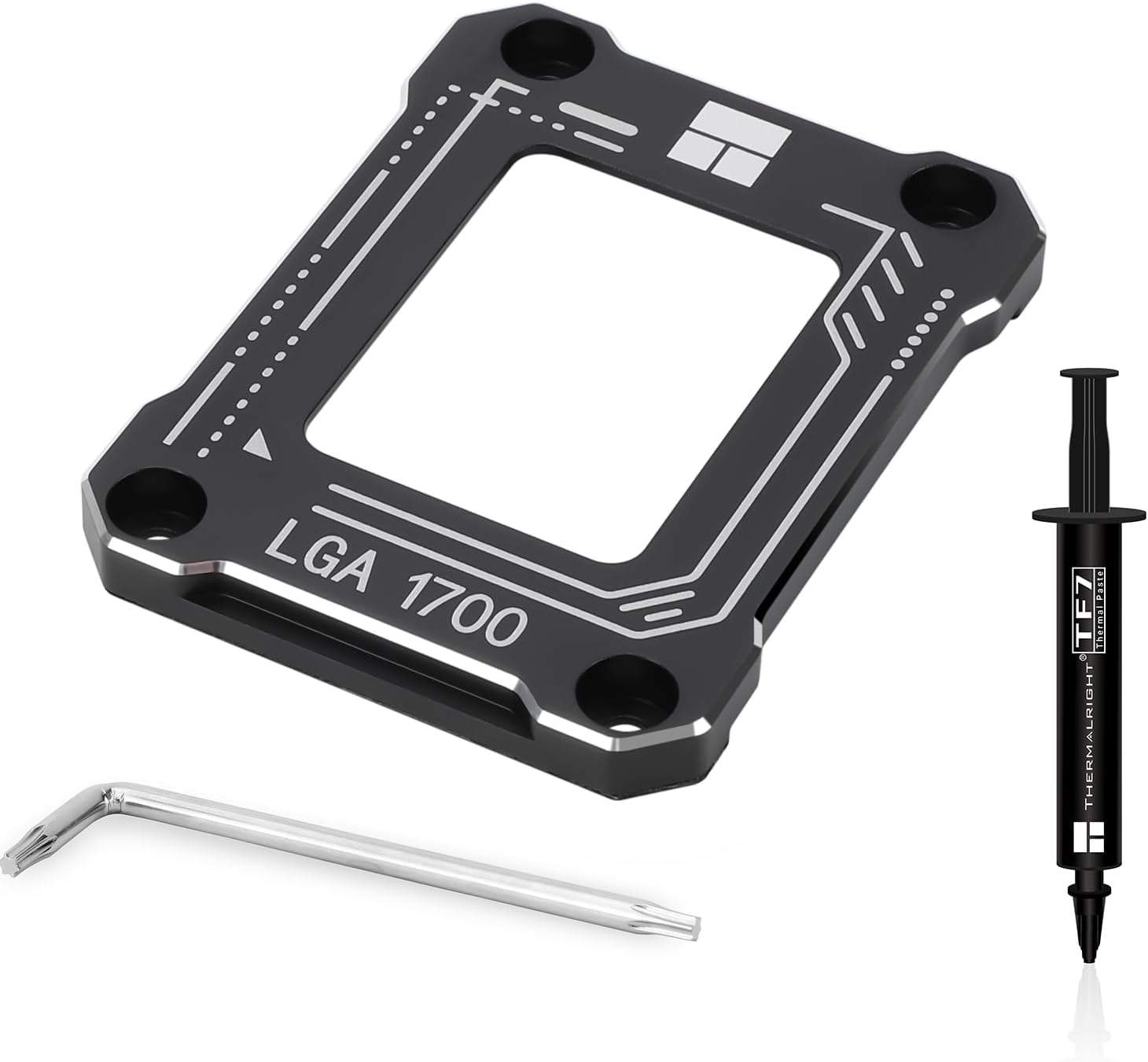 Thermalright Intel 12Th/13Th Generation LGA1700 Anti-Bending Buckle, Curved Pressure Plate,Cpu Stress Bending Correction Fixer, Fully Fitted and Fixed without Trace Installation (Black) image number 1