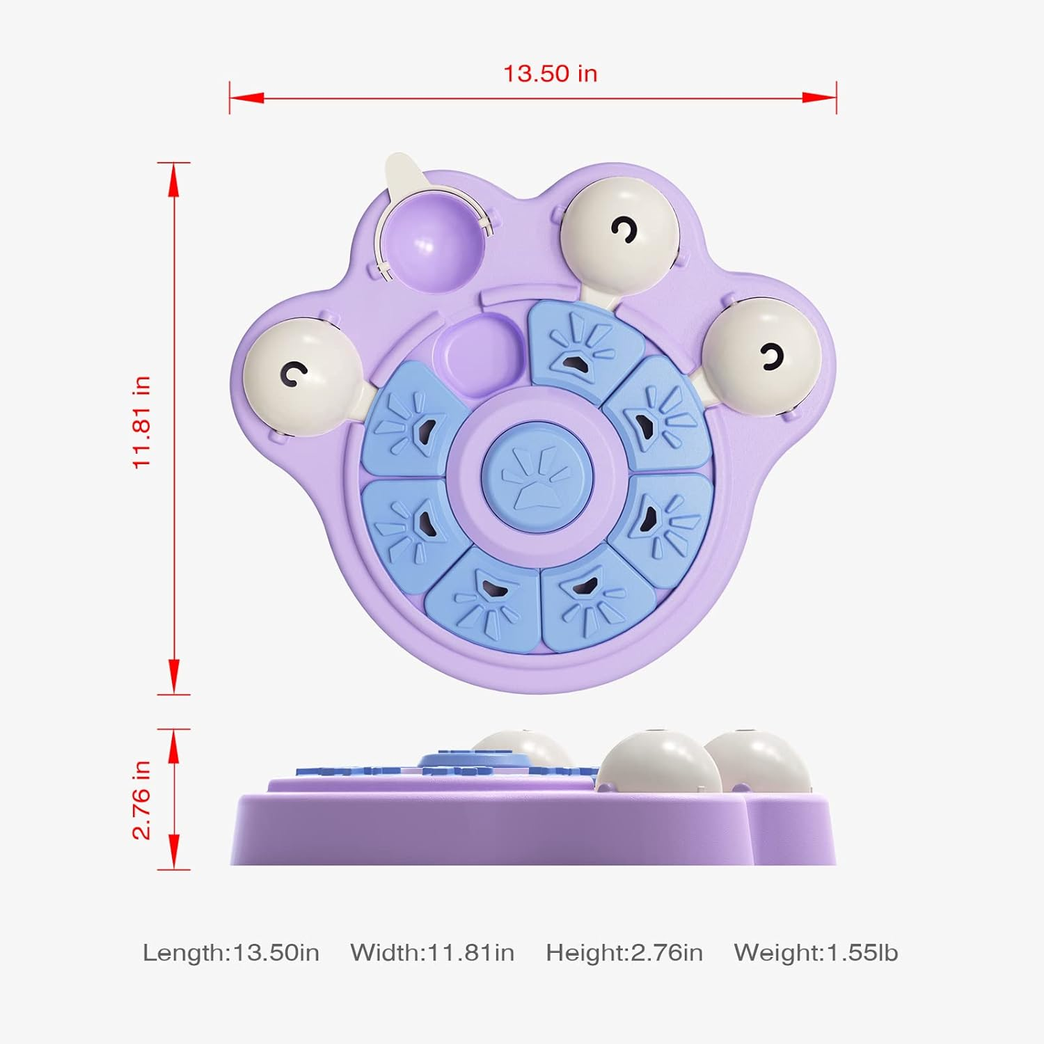 Miryoku Dog Puzzle Toys,Dog Puzzles for Smart Dogs,Pets Interactive Toys for Smart Dogs to Brain Stimulation Slow Feeding Treat Dispener to Aid Digestion,Interactive Dog Toys Dog Games - Purple image number 5