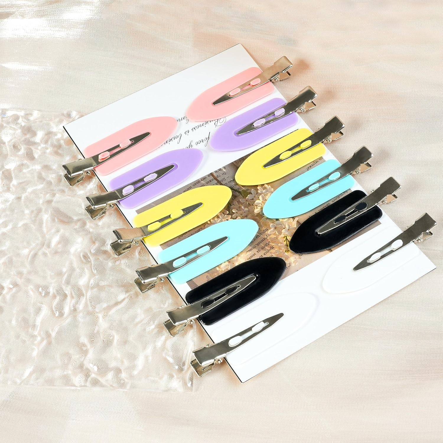 No Crease Hair Clips, 60 Pcs 2.3In Duck Billed Clips for Hair Sectioning and Styling (6 Colors) image number 4