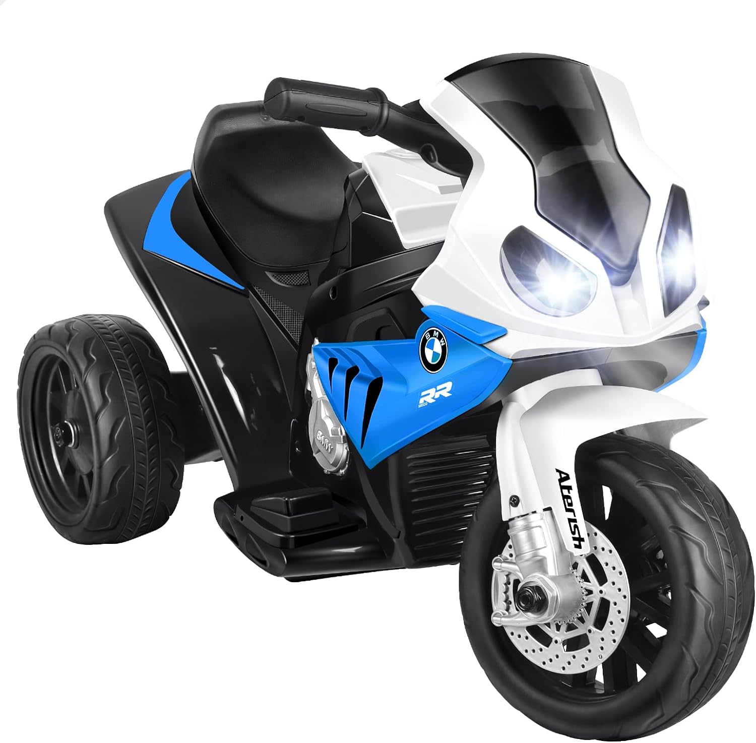ALFORDSON Kids Ride on Car Motorbike 6V Eletric Motor, Toy Car with Music Player & Brilliant LED Headlights Tail Light, Ride-On Motorcycle Design Toy Vehicle for Toddler, Blue