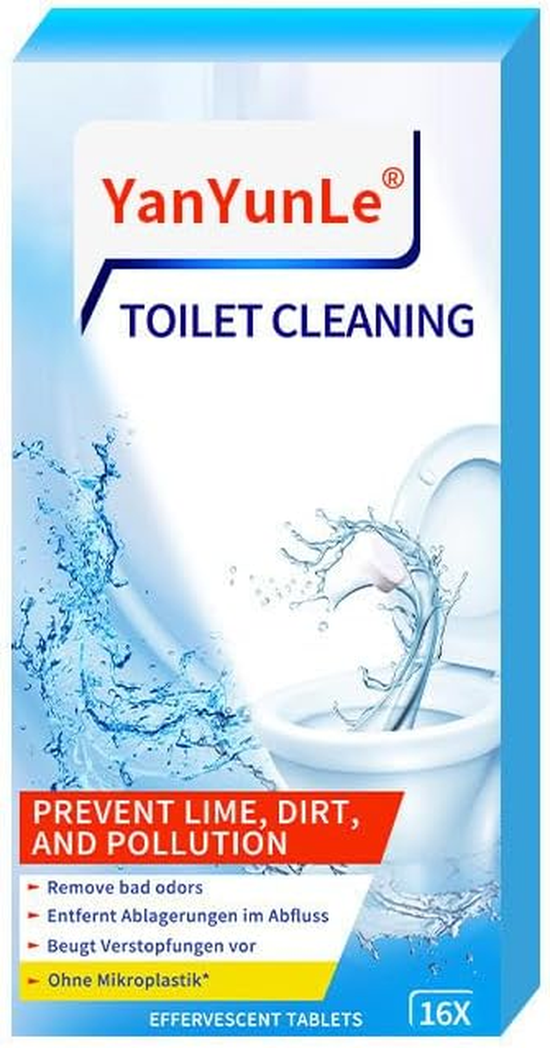 Anokasa Toilet Bowl Cleaner -16 PACK, Household Automatic Toilet Bowl Cleaners with Bleach, Bathroom Toilet Tank Cleaners Tablets with Sustained-Release Technology for against Tough Stains image number 2