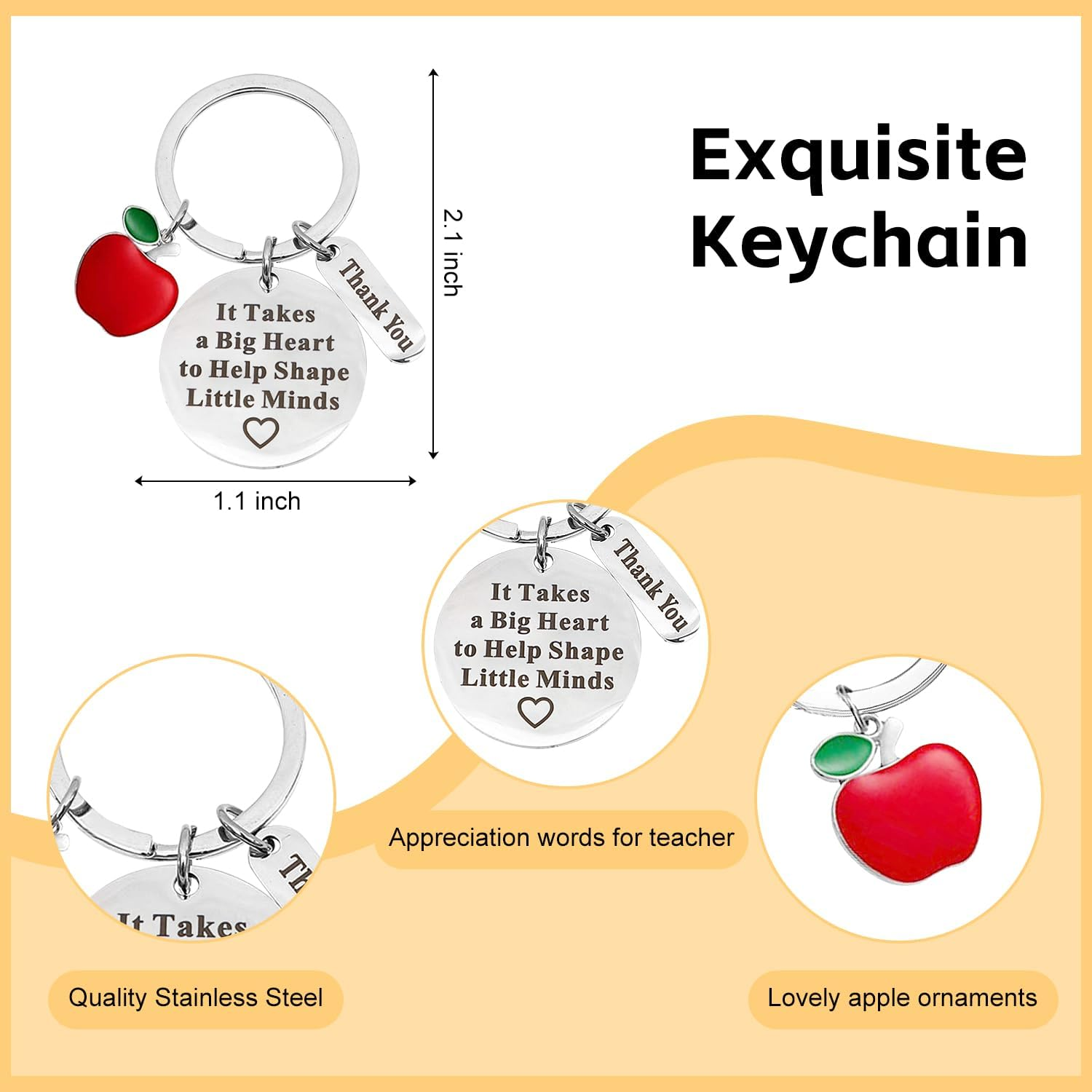 UAREHIBY 16 PCS Teacher Gifts in Bulk,Thank You Teacher Gifts with Makeup Bags,Teacher Appreciation Week Keychain,Bookmark Gifts for Teachers,Best Teacher Ever Pen Gifts,Christmas Gifts image number 2