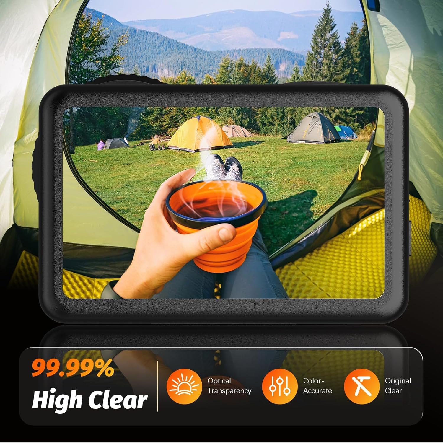 AMAZEAR Lens Screen Protector for DJI Osmo Action 6 Accessories, 2 Sets Action6 Tempered Glass Screen Cover with Silicone Lens Cap Protective Kit, Scratch-Resistance, Dustproof image number 5